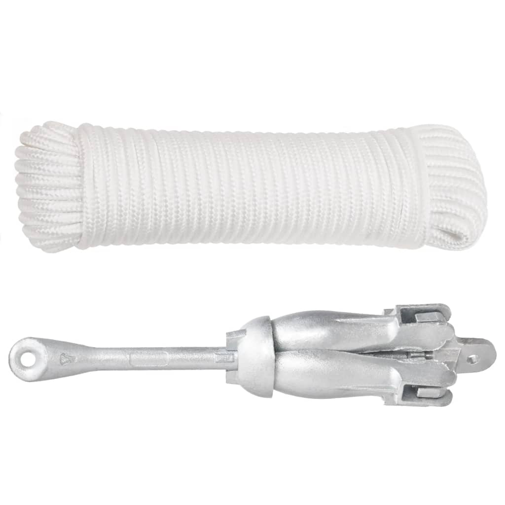 8720845892302_g_en_hd_1 vidaXL Folding Anchor with Rope Silver 8 kg Hot Dip Galvanized Cast Iron - Image 2