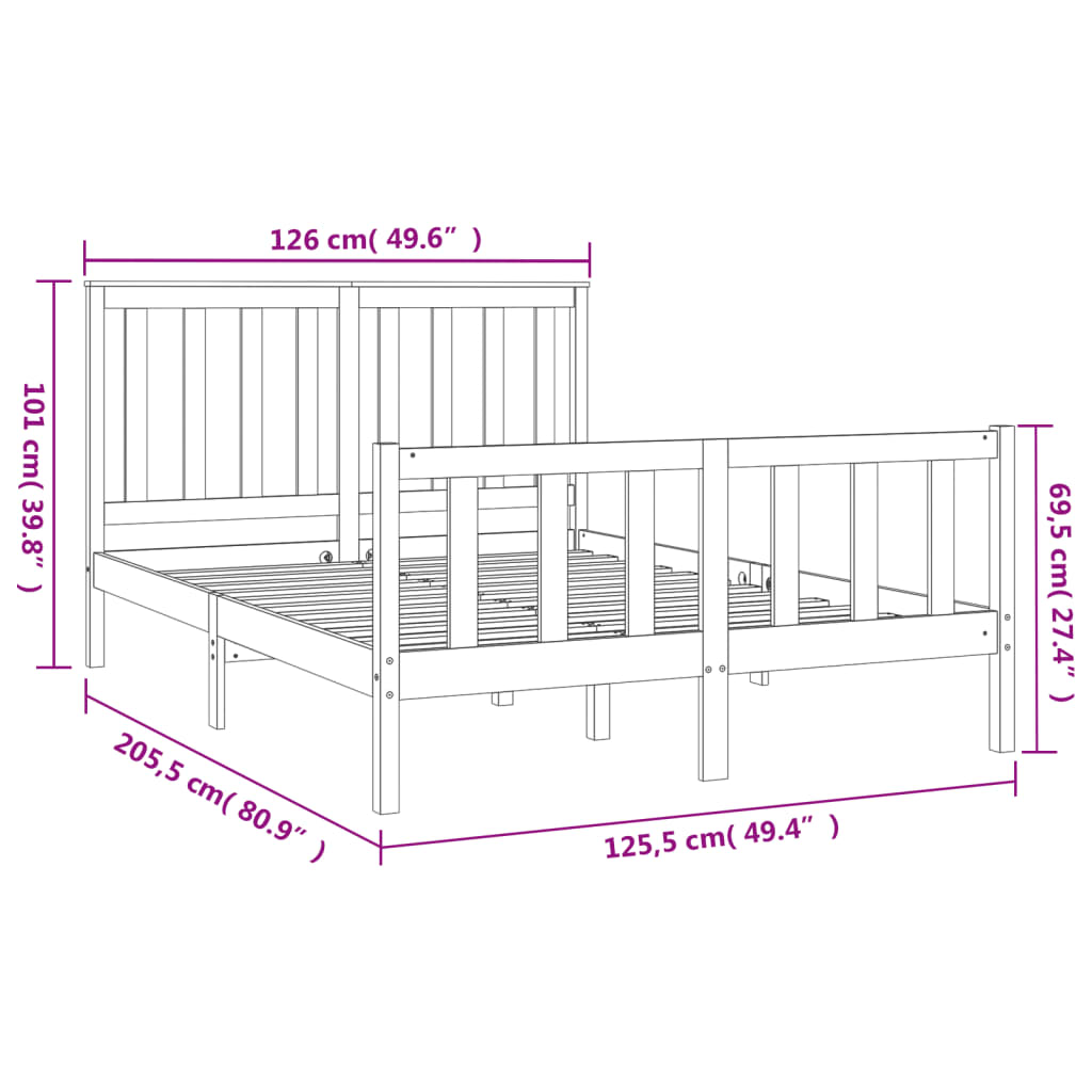 8720845894122_g_en_hd_4 vidaXL Bed Frame without Mattress Black Solid Wood Pine 183x203 cm King - Image 6