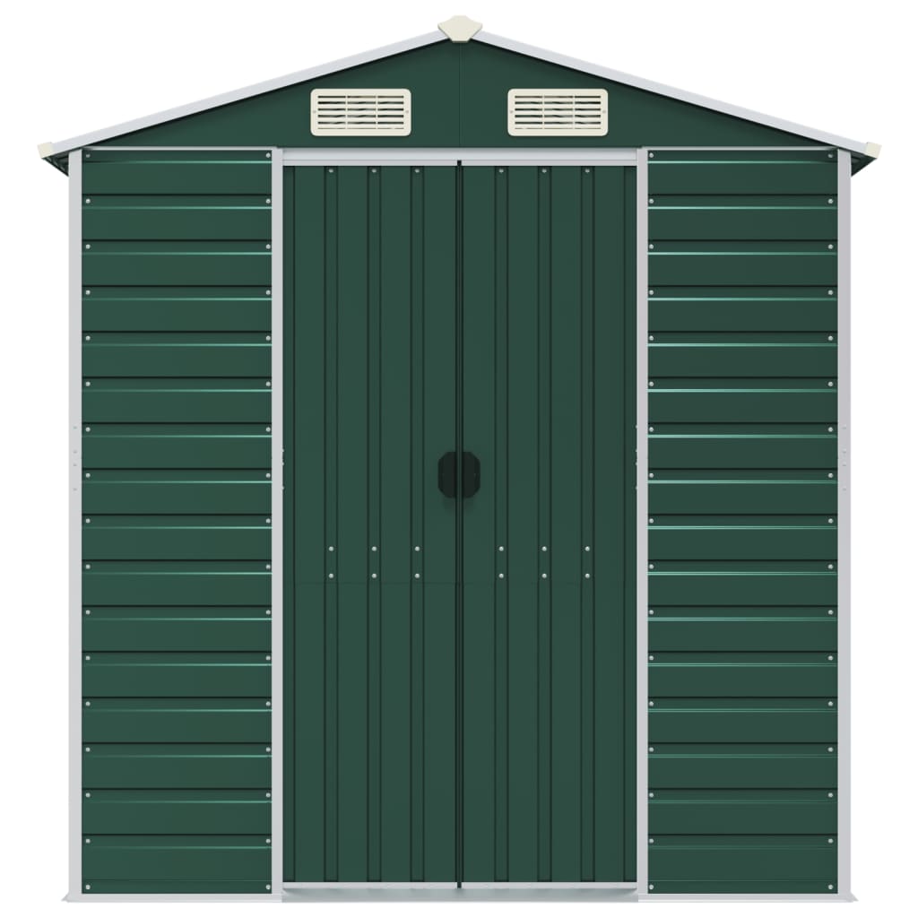 8720845894320_g_en_hd_2 vidaXL Garden Shed Green 191x130x198 cm Galvanised Steel - Image 4