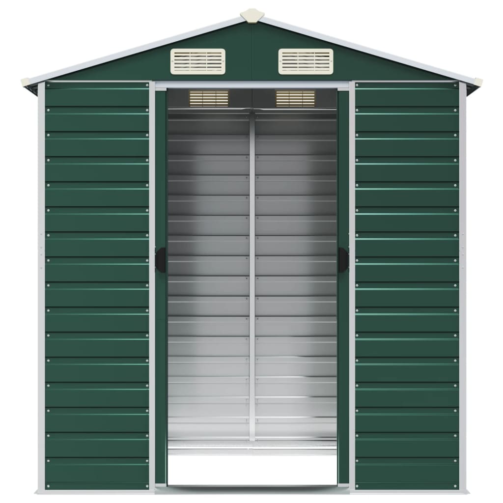 8720845894320_g_en_hd_3 vidaXL Garden Shed Green 191x130x198 cm Galvanised Steel - Image 5