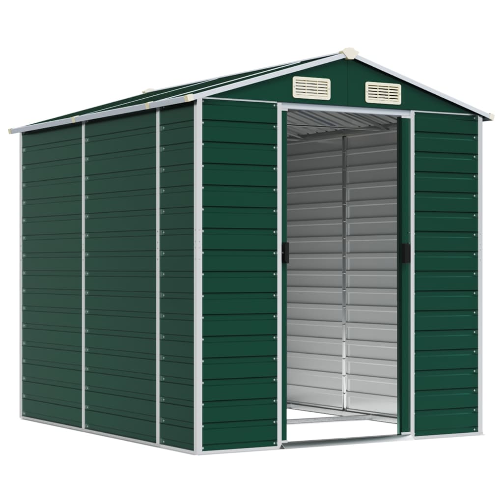 8720845894337_g_en_hd_1 vidaXL Garden Shed Green 191x215x198 cm Galvanised Steel - Image 3