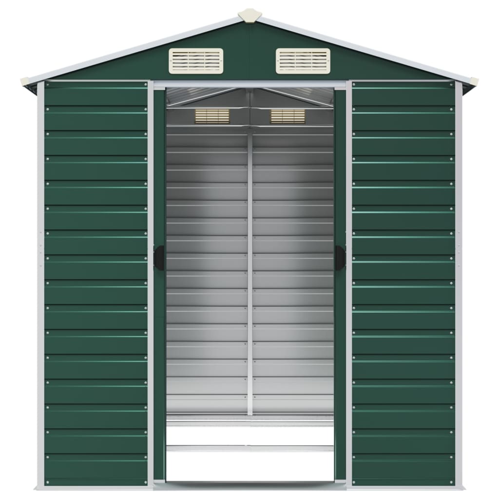 8720845894337_g_en_hd_3 vidaXL Garden Shed Green 191x215x198 cm Galvanised Steel - Image 5