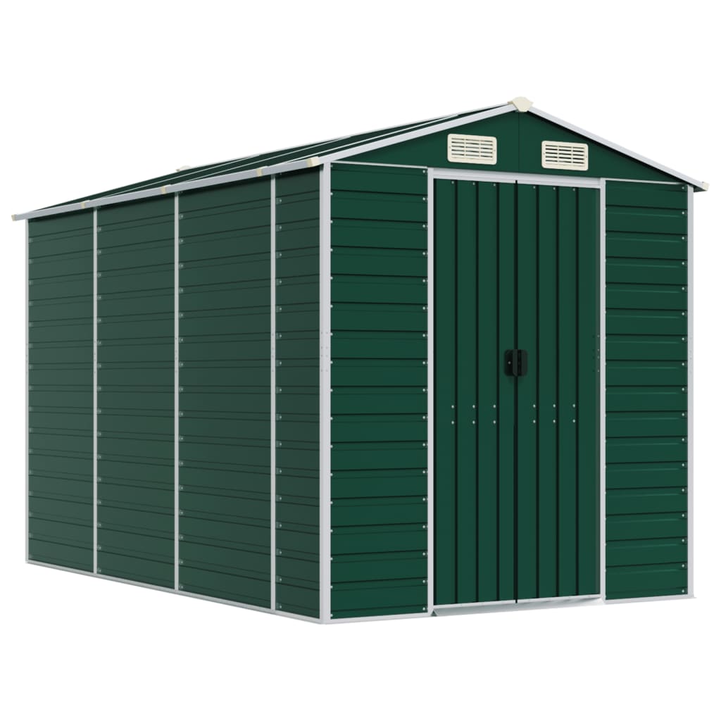 8720845894344_a_en_hd_1 vidaXL Garden Shed Green 191x300x198 cm Galvanised Steel - Image 2