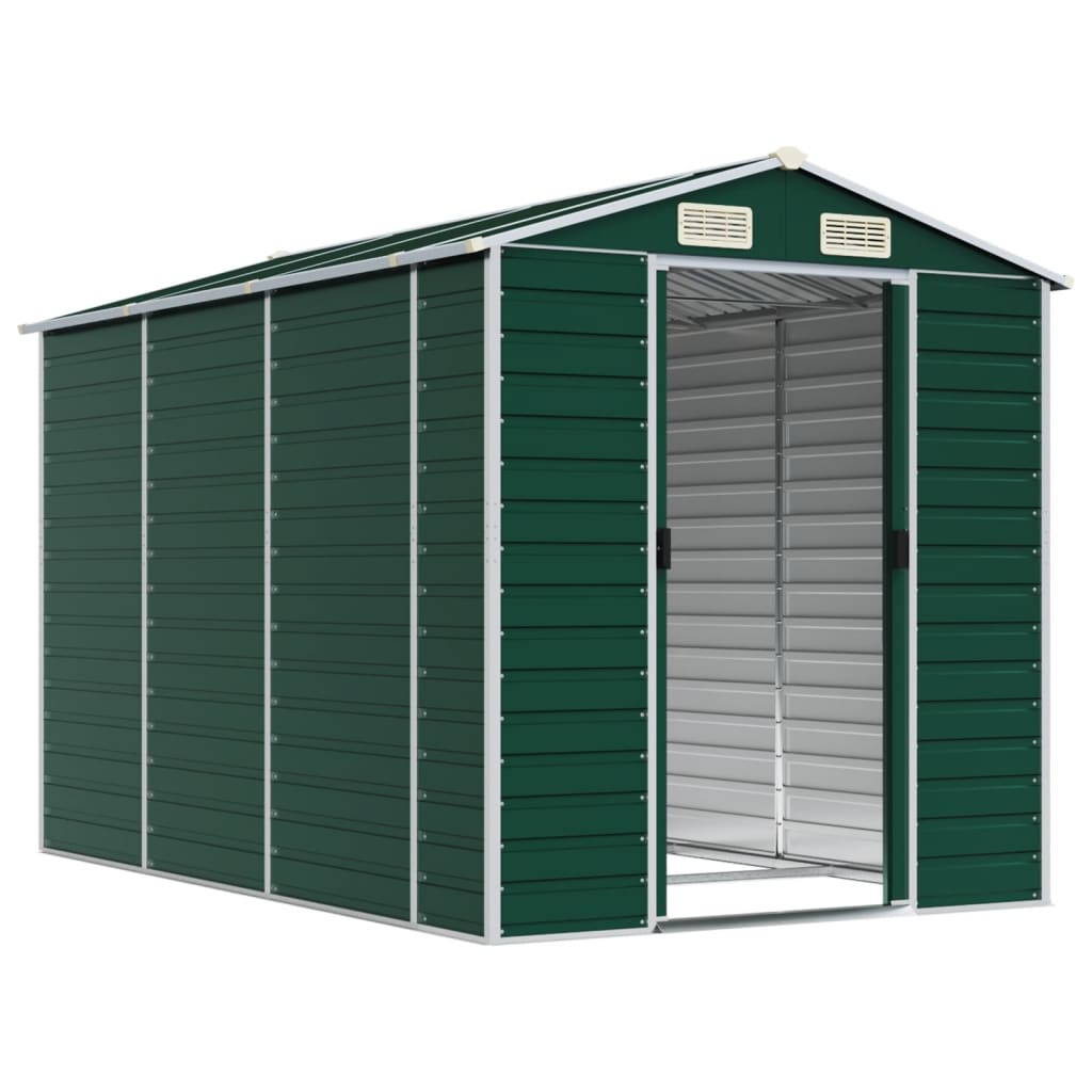 8720845894344_g_en_hd_1 vidaXL Garden Shed Green 191x300x198 cm Galvanised Steel - Image 3