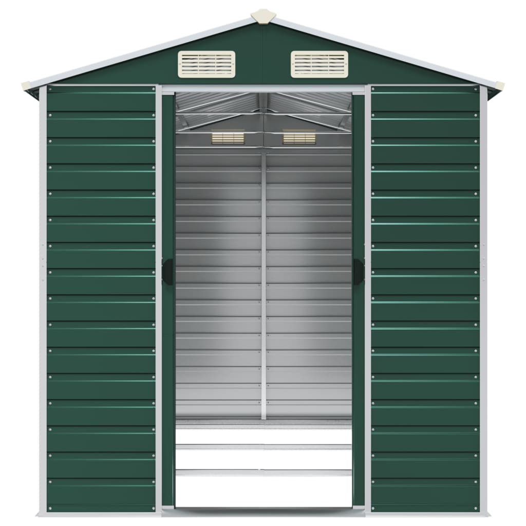 8720845894344_g_en_hd_3 vidaXL Garden Shed Green 191x300x198 cm Galvanised Steel - Image 5