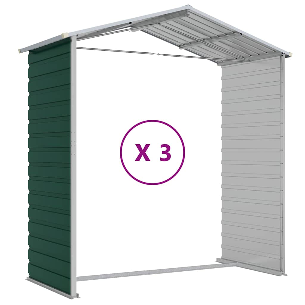 8720845894344_g_en_hd_7 vidaXL Garden Shed Green 191x300x198 cm Galvanised Steel - Image 9