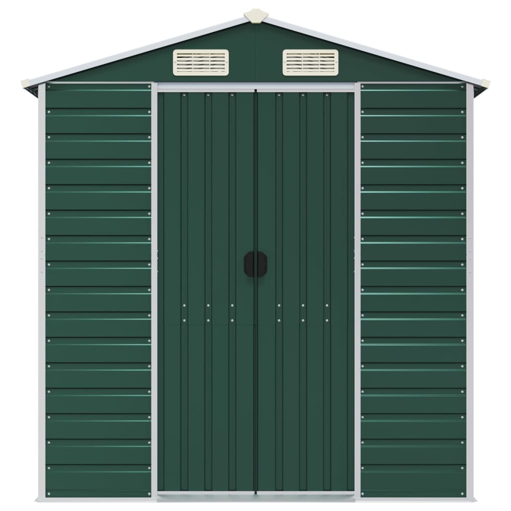 8720845894351_g_en_hd_2 vidaXL Garden Shed Green 191x385x198 cm Galvanised Steel - Image 4