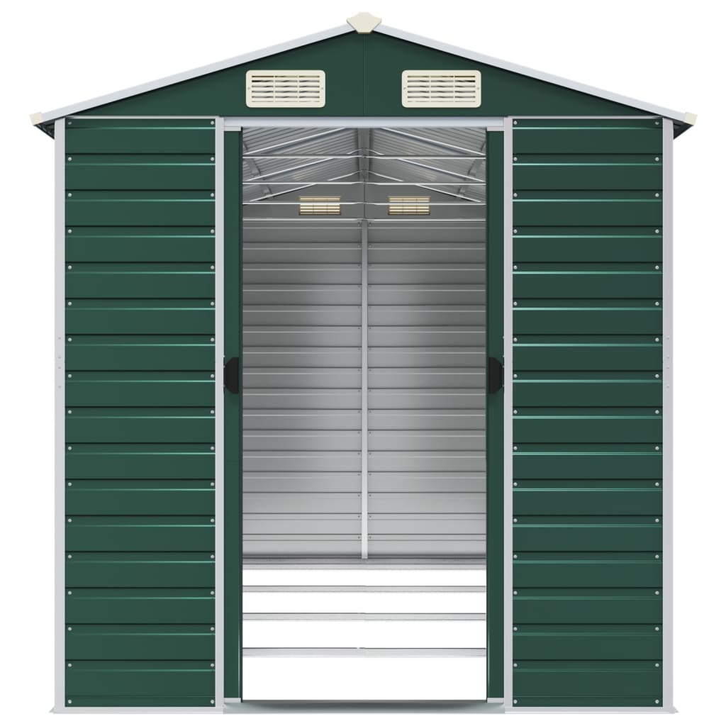 8720845894351_g_en_hd_3 vidaXL Garden Shed Green 191x385x198 cm Galvanised Steel - Image 5
