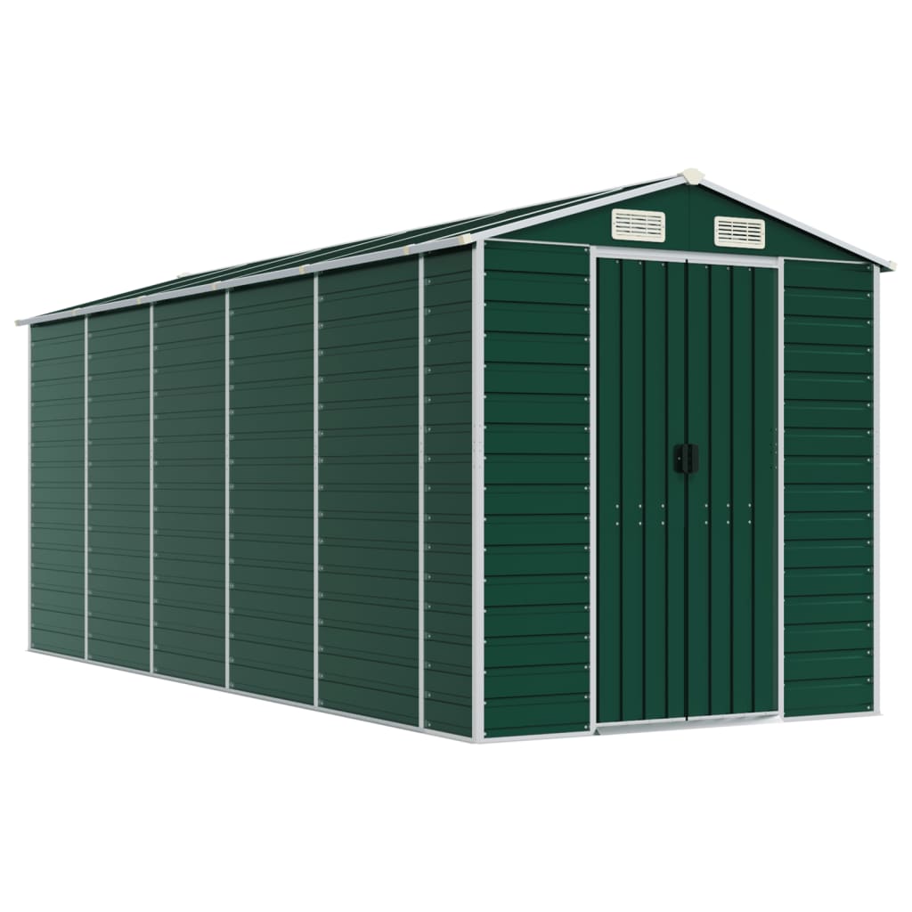 8720845894368_a_en_hd_1 vidaXL Garden Shed Green 191x470x198 cm Galvanised Steel - Image 2