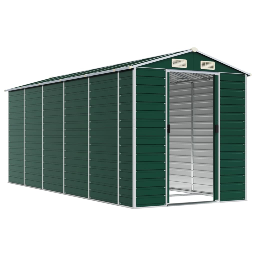 8720845894368_g_en_hd_1 vidaXL Garden Shed Green 191x470x198 cm Galvanised Steel - Image 3