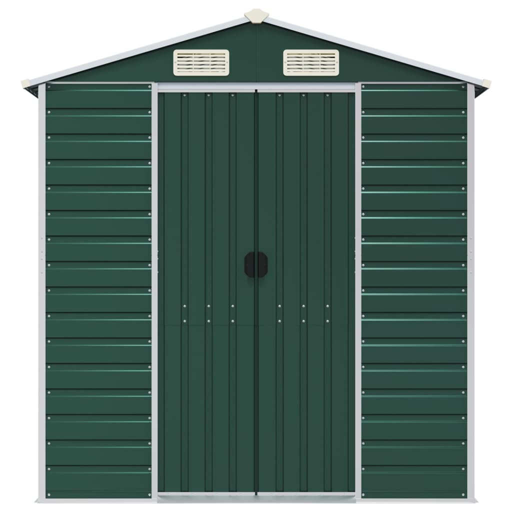 8720845894375_g_en_hd_2 vidaXL Garden Shed Green 191x555x198 cm Galvanised Steel - Image 4