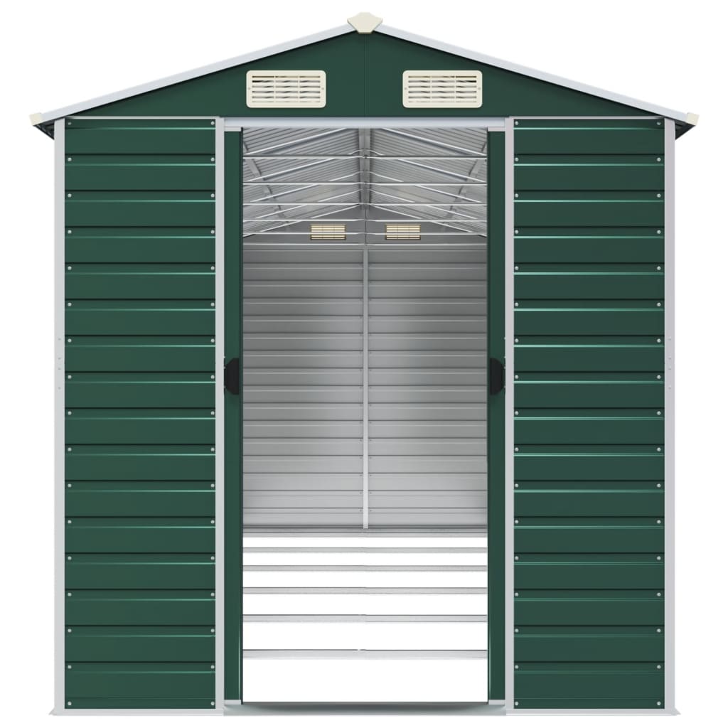 8720845894375_g_en_hd_3 vidaXL Garden Shed Green 191x555x198 cm Galvanised Steel - Image 5