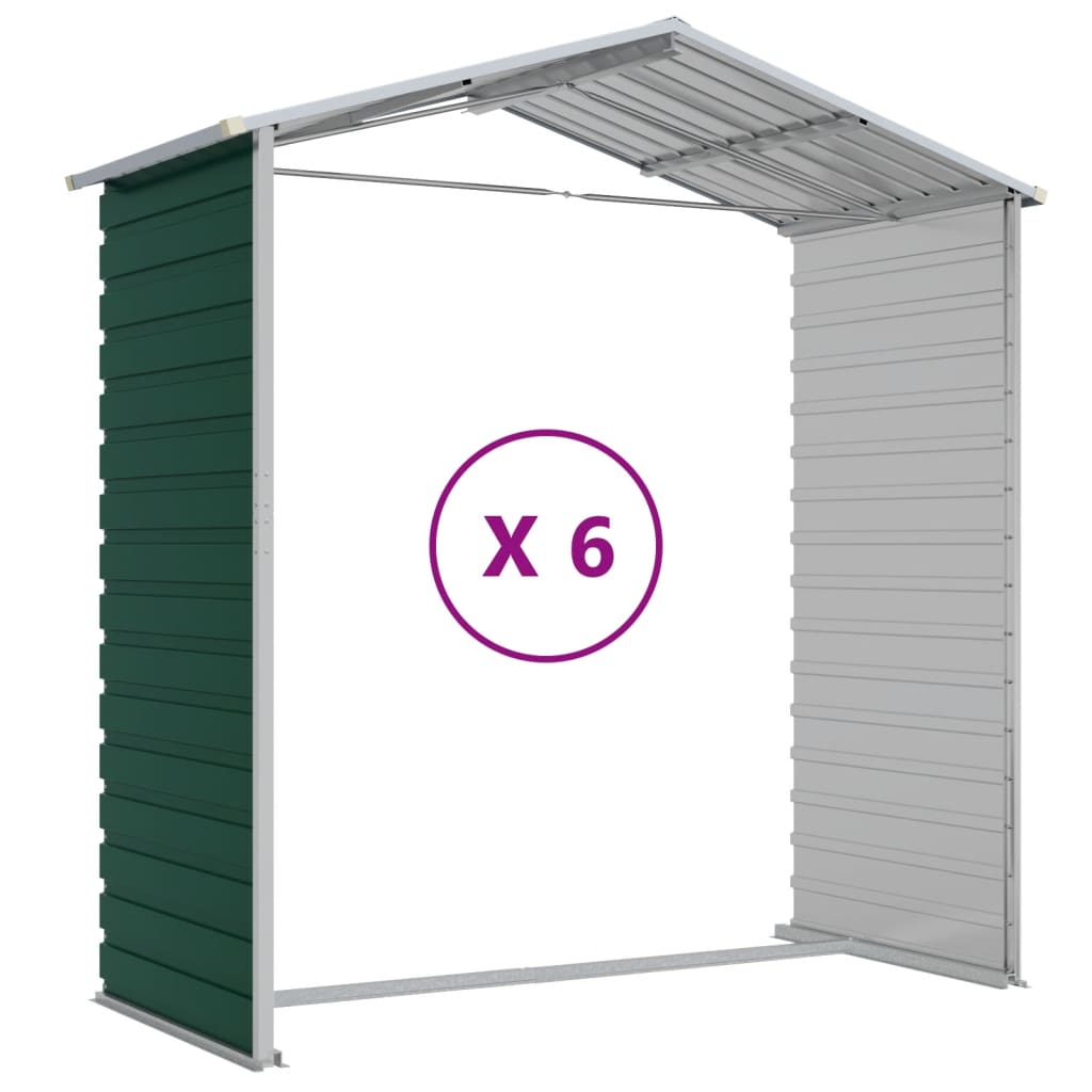 8720845894375_g_en_hd_7 vidaXL Garden Shed Green 191x555x198 cm Galvanised Steel - Image 9