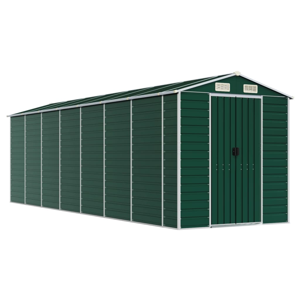8720845894382_a_en_hd_1 vidaXL Garden Shed Green 191x640x198 cm Galvanised Steel - Image 2