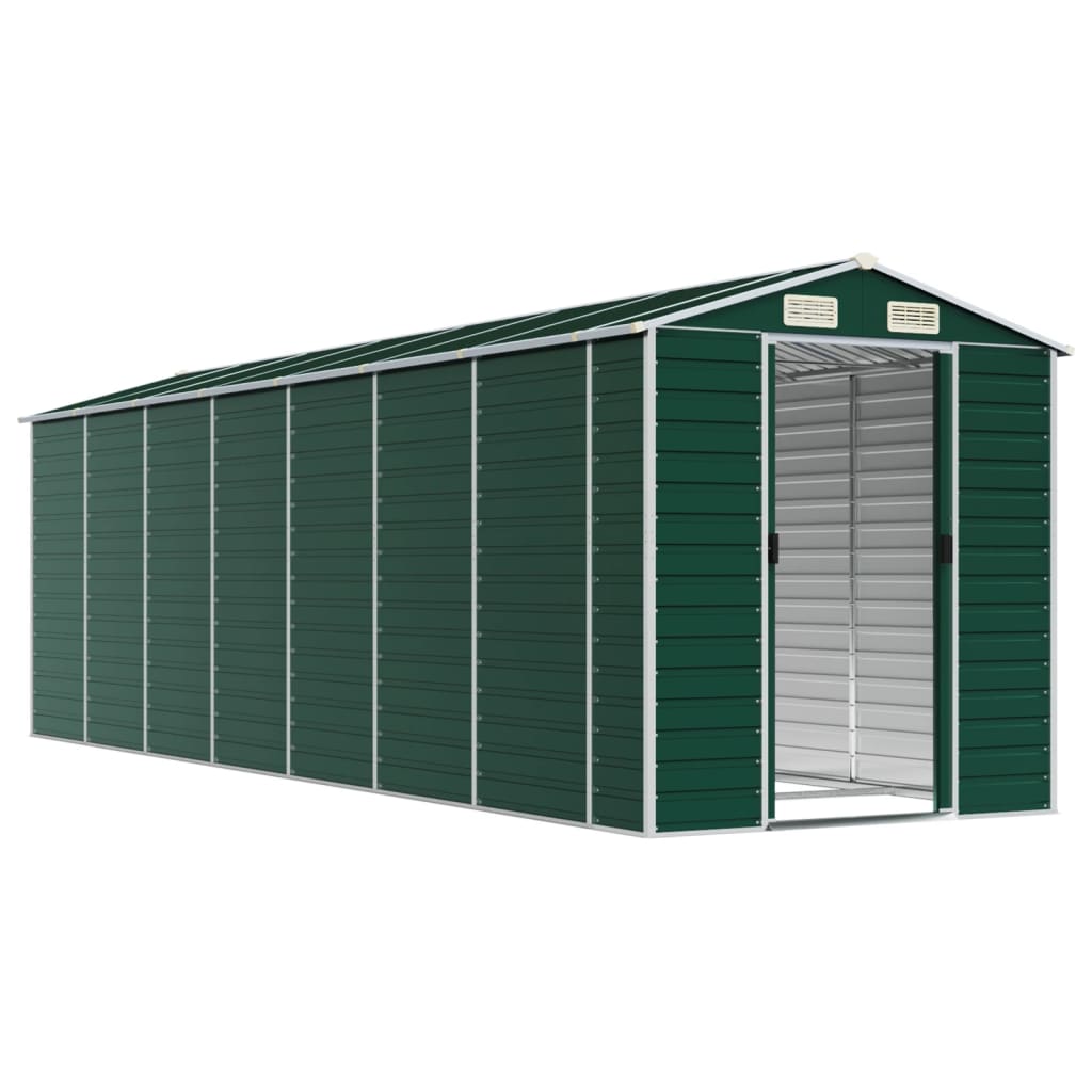 8720845894382_g_en_hd_1 vidaXL Garden Shed Green 191x640x198 cm Galvanised Steel - Image 3