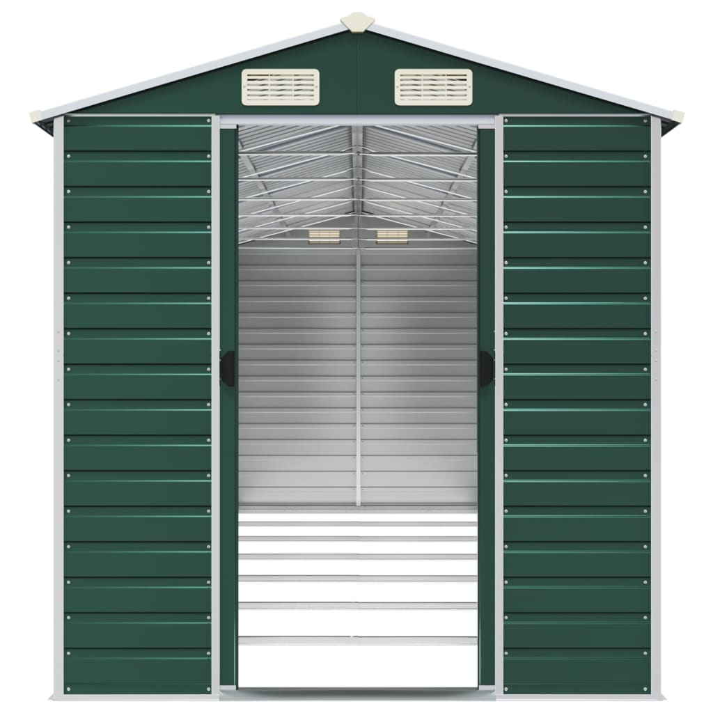 8720845894382_g_en_hd_3 vidaXL Garden Shed Green 191x640x198 cm Galvanised Steel - Image 5