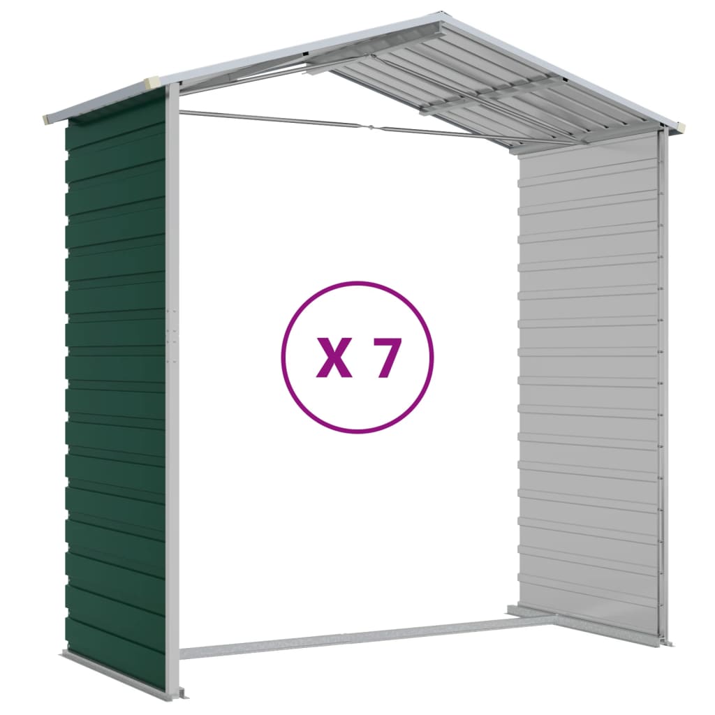 8720845894382_g_en_hd_7 vidaXL Garden Shed Green 191x640x198 cm Galvanised Steel - Image 9