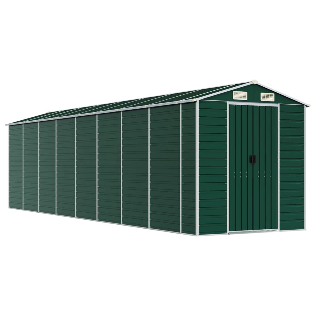 8720845894399_a_en_hd_1 vidaXL Garden Shed Green 191x725x198 cm Galvanised Steel - Image 2