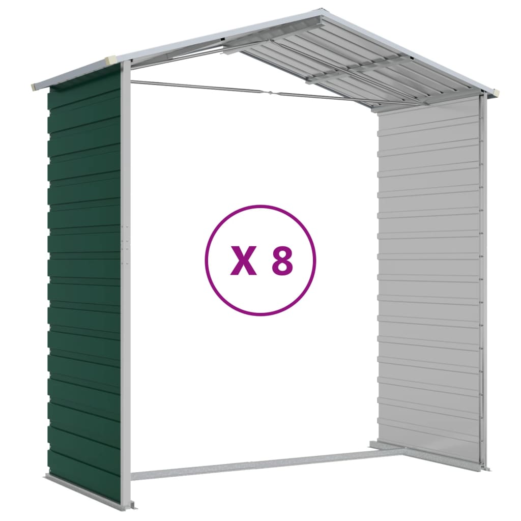 8720845894399_g_en_hd_7 vidaXL Garden Shed Green 191x725x198 cm Galvanised Steel - Image 9