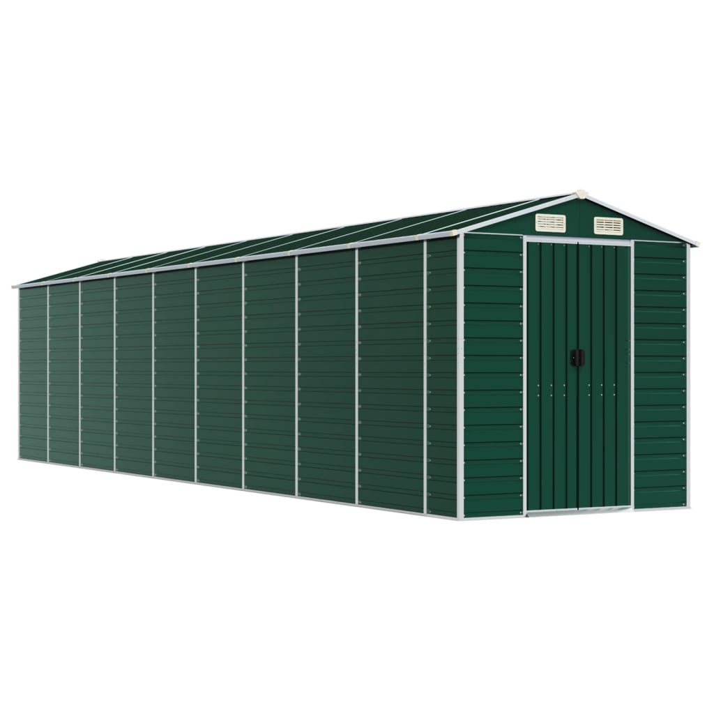 8720845894405_a_en_hd_1 vidaXL Garden Shed Green 191x810x198 cm Galvanised Steel - Image 2