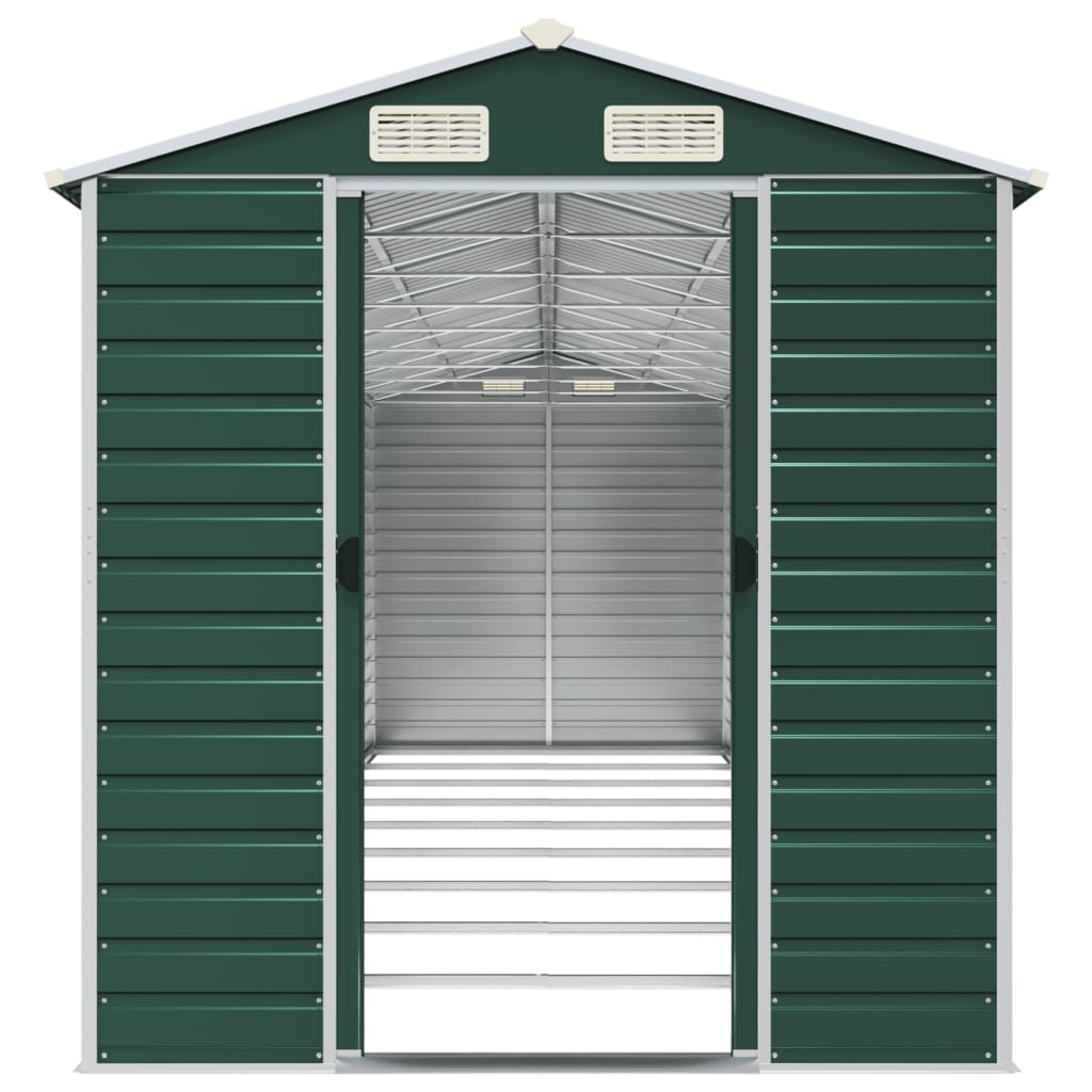 8720845894405_g_en_hd_3 vidaXL Garden Shed Green 191x810x198 cm Galvanised Steel - Image 5
