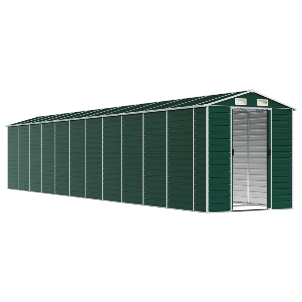 8720845894429_g_en_hd_1 vidaXL Garden Shed Green 191x980x198 cm Galvanised Steel - Image 3