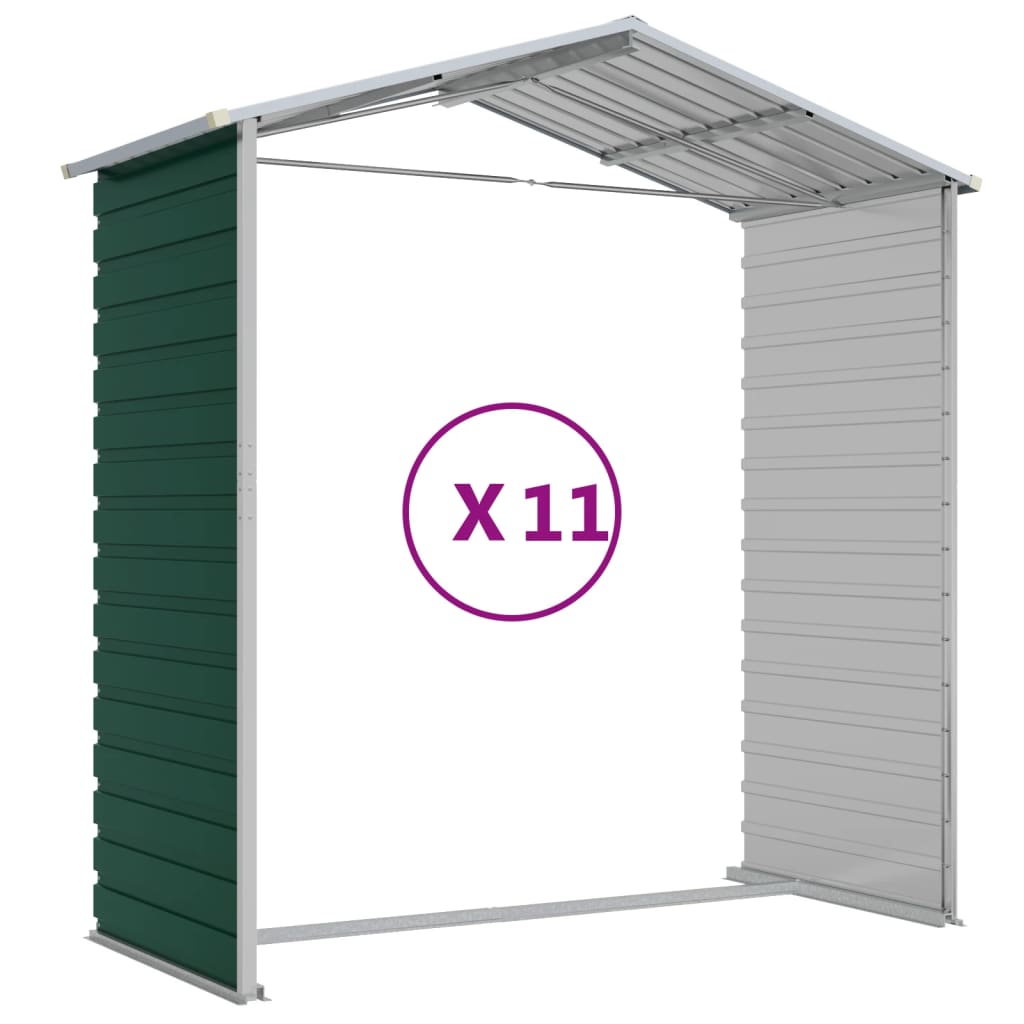 8720845894429_g_en_hd_7 vidaXL Garden Shed Green 191x980x198 cm Galvanised Steel - Image 9