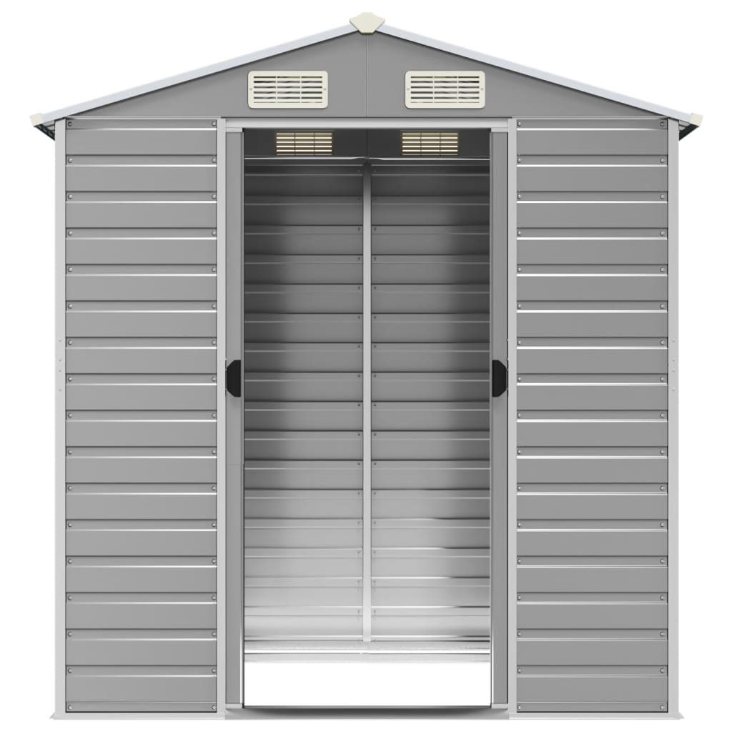 8720845894436_g_en_hd_3 vidaXL Garden Shed Light Grey 191x130x198 cm Galvanised Steel - Image 5