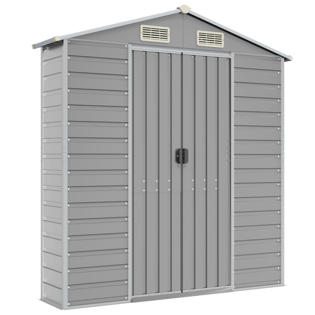 8720845894436_g_en_hd_6 vidaXL Garden Shed Light Grey 191x130x198 cm Galvanised Steel - Image 8