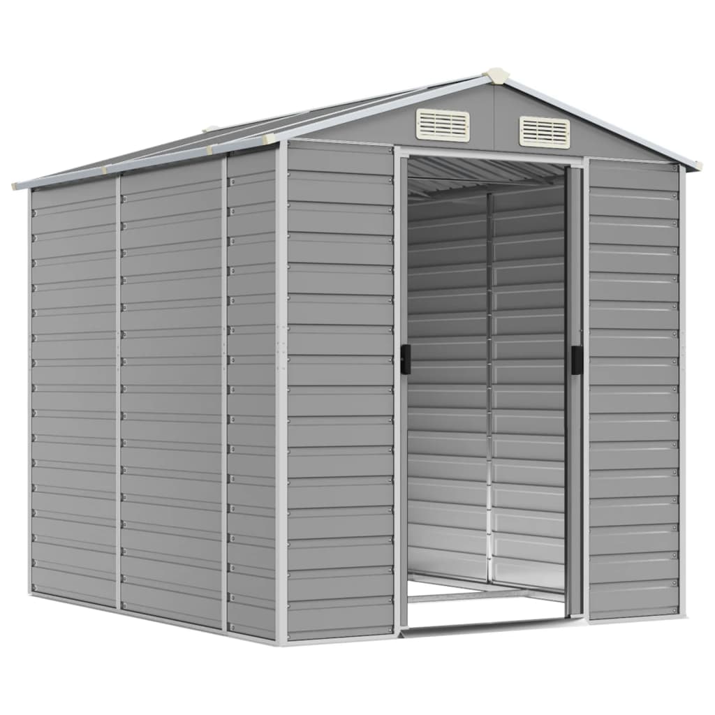 8720845894443_g_en_hd_1 vidaXL Garden Shed Light Grey 191x215x198 cm Galvanised Steel - Image 3