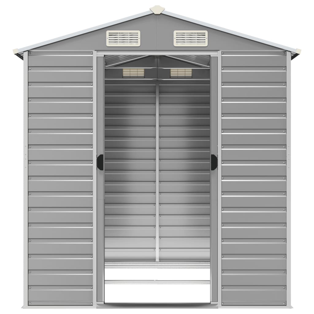 8720845894443_g_en_hd_3 vidaXL Garden Shed Light Grey 191x215x198 cm Galvanised Steel - Image 5