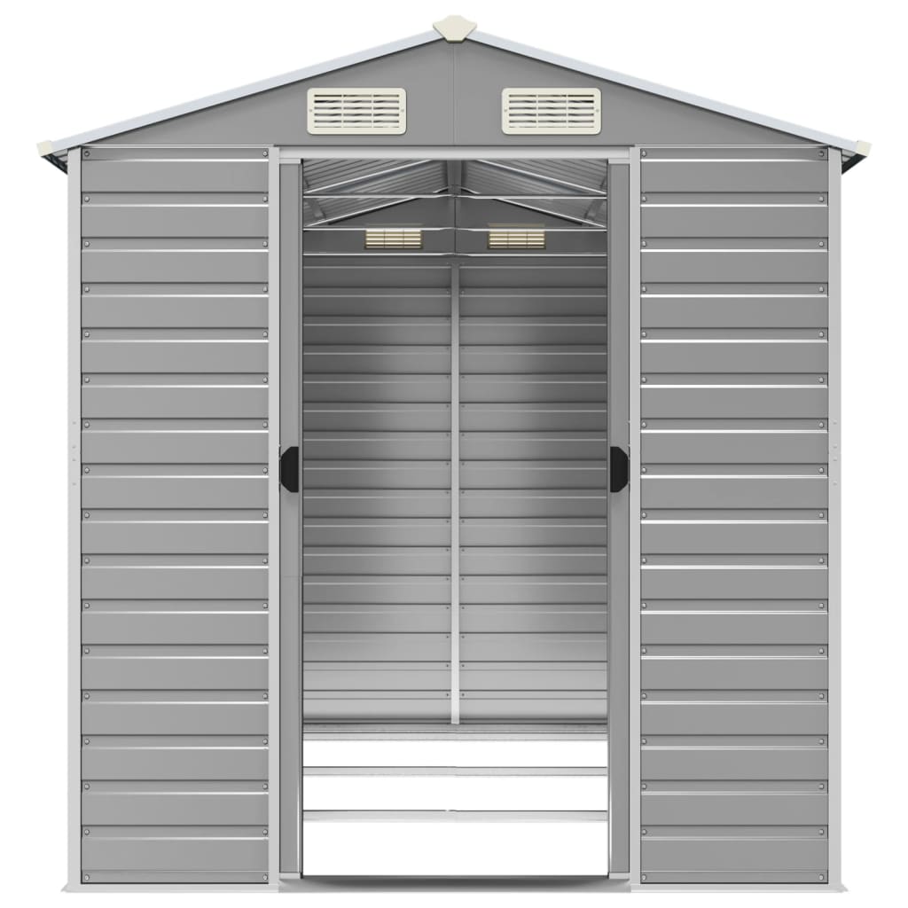 8720845894450_g_en_hd_3 vidaXL Garden Shed Light Grey 191x300x198 cm Galvanised Steel - Image 5