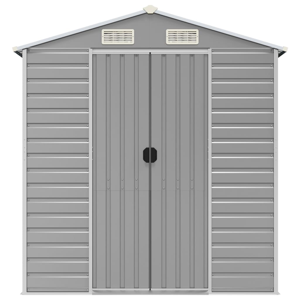 8720845894467_g_en_hd_2 vidaXL Garden Shed Light Grey 191x385x198 cm Galvanised Steel - Image 4