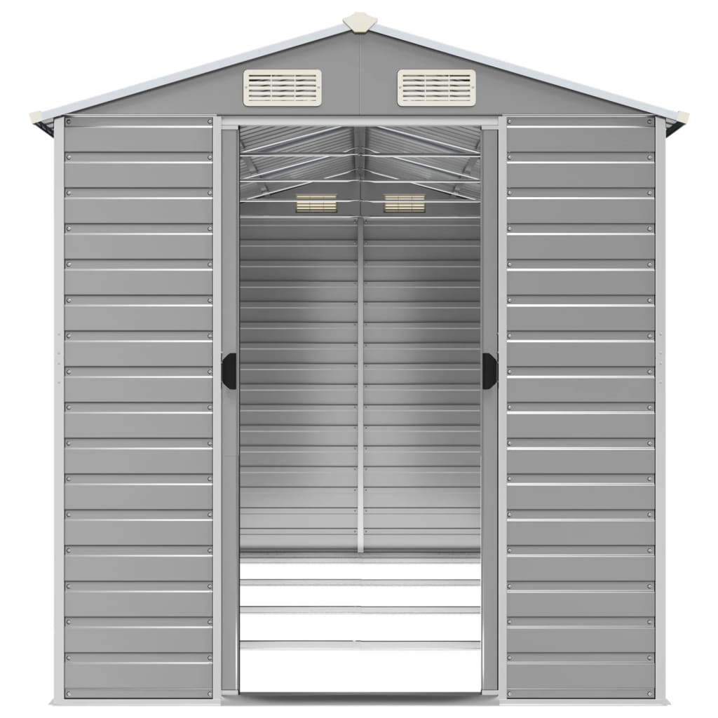 8720845894467_g_en_hd_3 vidaXL Garden Shed Light Grey 191x385x198 cm Galvanised Steel - Image 5