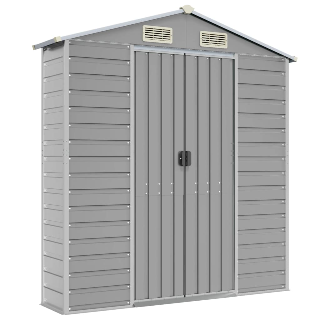 8720845894467_g_en_hd_6 vidaXL Garden Shed Light Grey 191x385x198 cm Galvanised Steel - Image 8