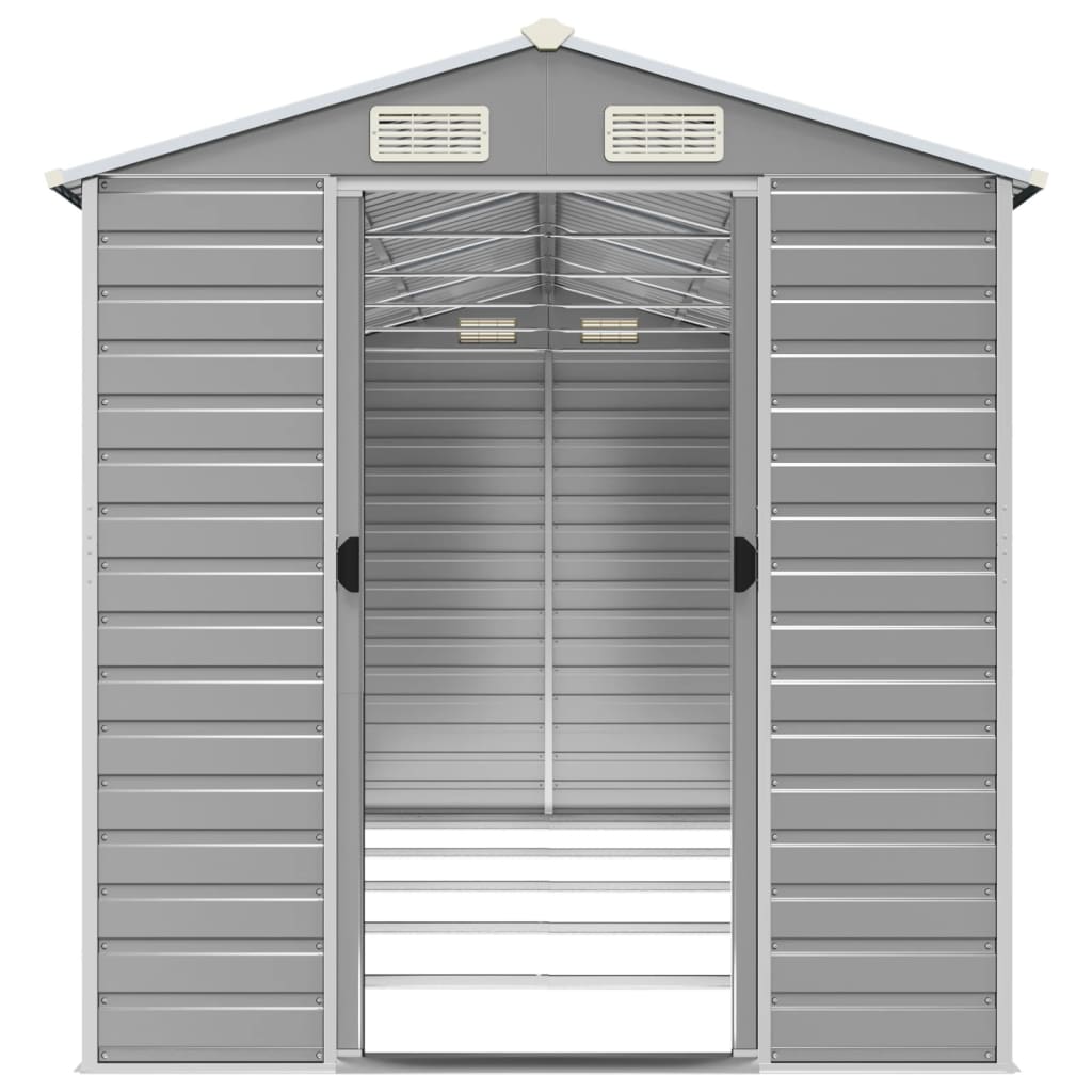 8720845894474_g_en_hd_3 vidaXL Garden Shed Light Grey 191x470x198 cm Galvanised Steel - Image 5