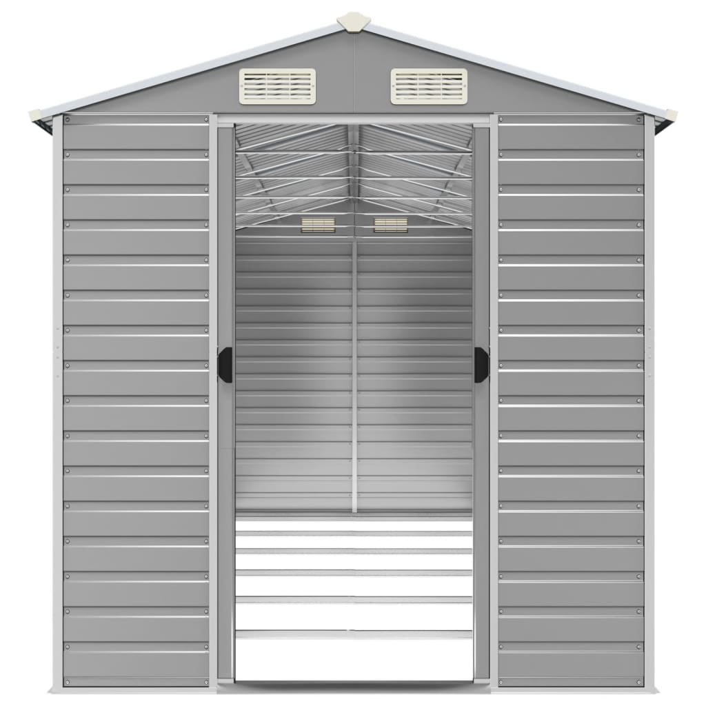 8720845894481_g_en_hd_3 vidaXL Garden Shed Light Grey 191x555x198 cm Galvanised Steel - Image 5