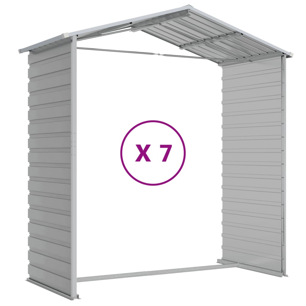 8720845894498_g_en_hd_7 vidaXL Garden Shed Light Grey 191x640x198 cm Galvanised Steel - Image 9