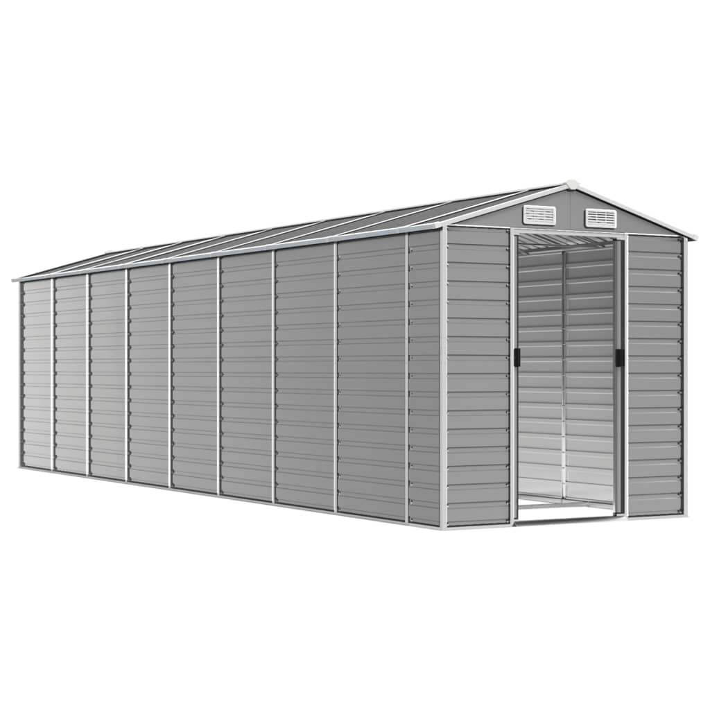 8720845894504_g_en_hd_1 vidaXL Garden Shed Light Grey 191x725x198 cm Galvanised Steel - Image 3