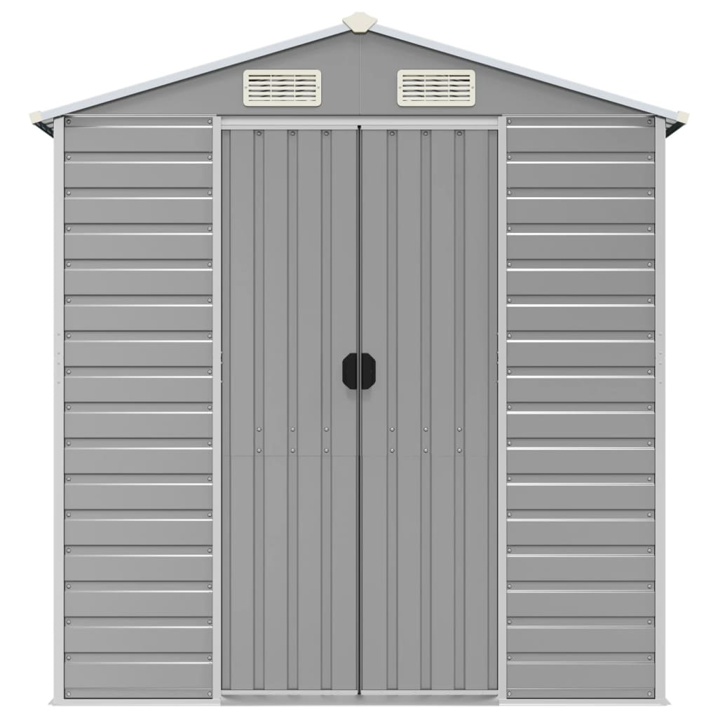 8720845894504_g_en_hd_2 vidaXL Garden Shed Light Grey 191x725x198 cm Galvanised Steel - Image 4