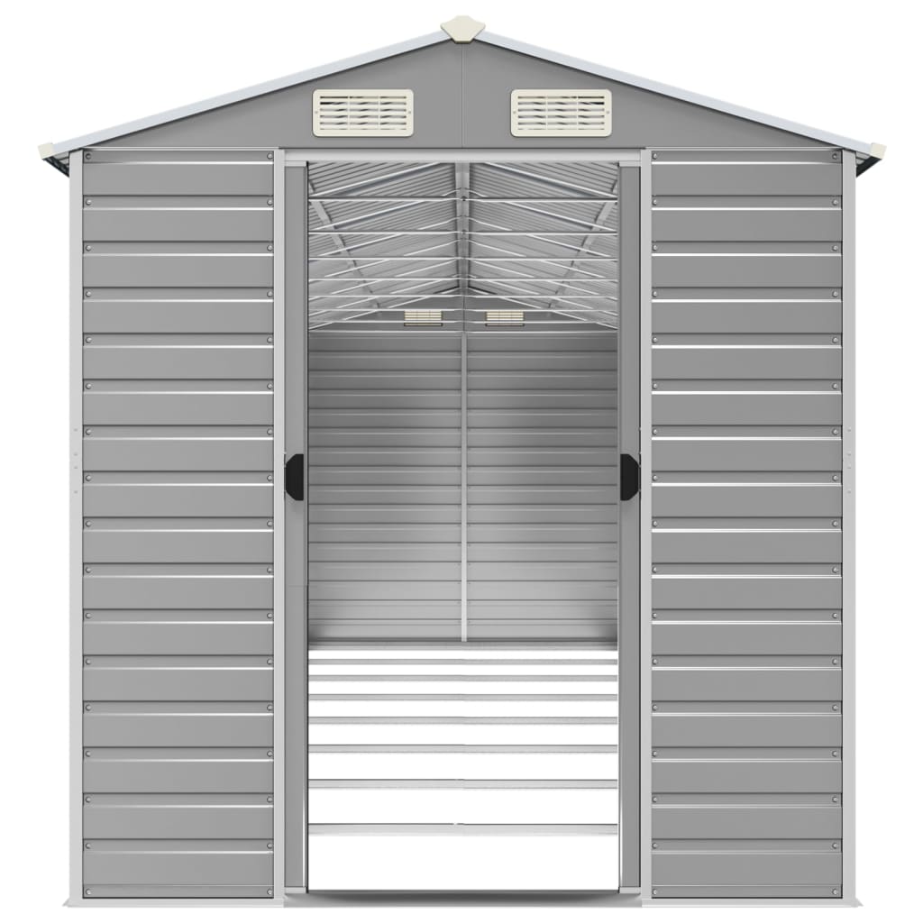 8720845894504_g_en_hd_3 vidaXL Garden Shed Light Grey 191x725x198 cm Galvanised Steel - Image 5