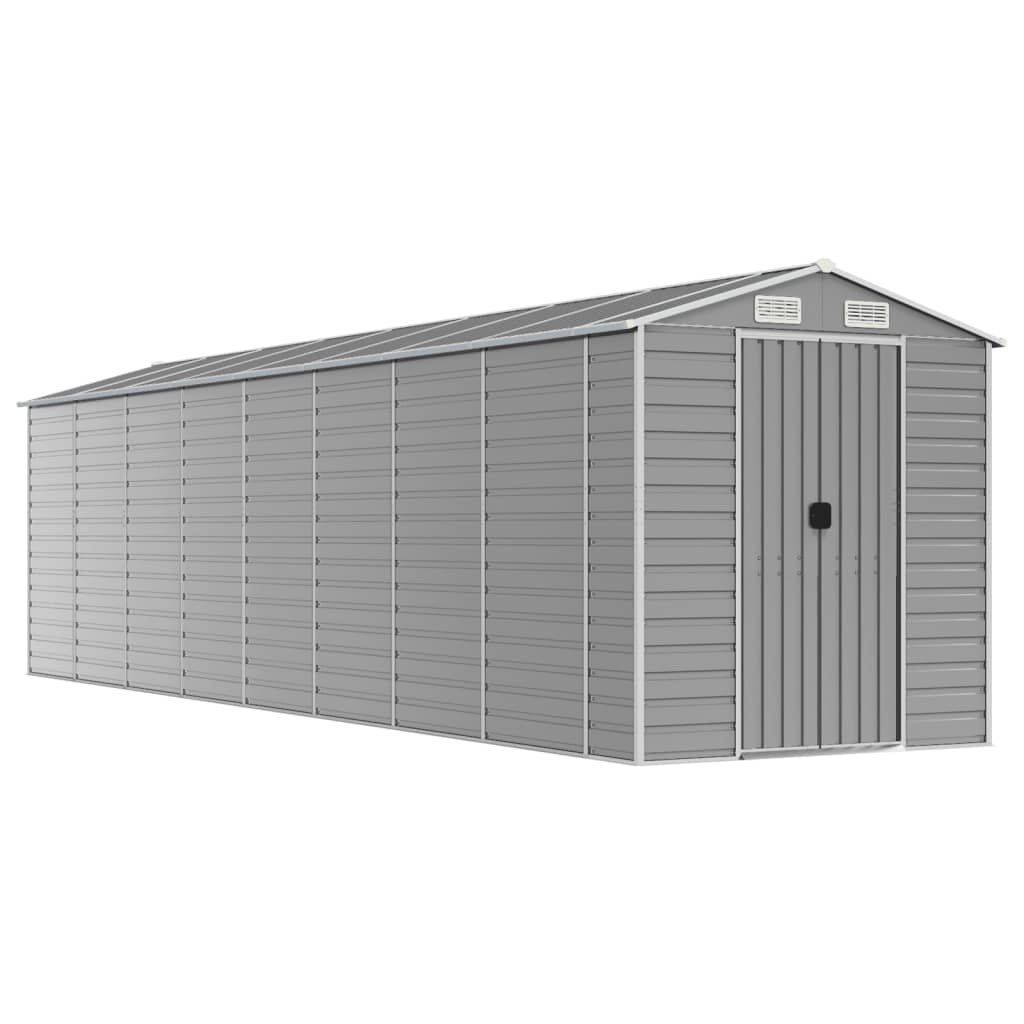 8720845894511_a_en_hd_1 vidaXL Garden Shed Light Grey 191x810x198 cm Galvanised Steel - Image 2