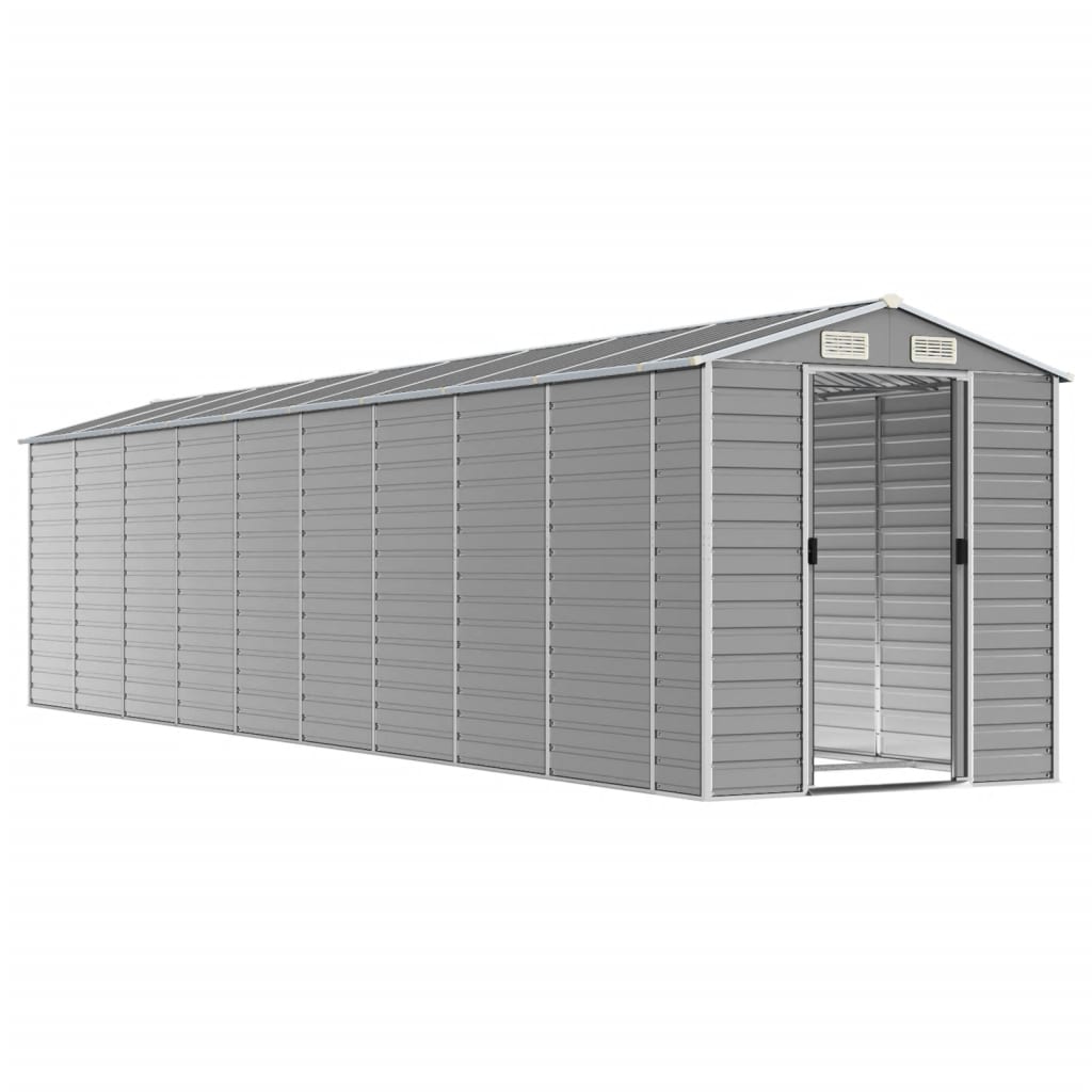 8720845894511_g_en_hd_1 vidaXL Garden Shed Light Grey 191x810x198 cm Galvanised Steel - Image 3