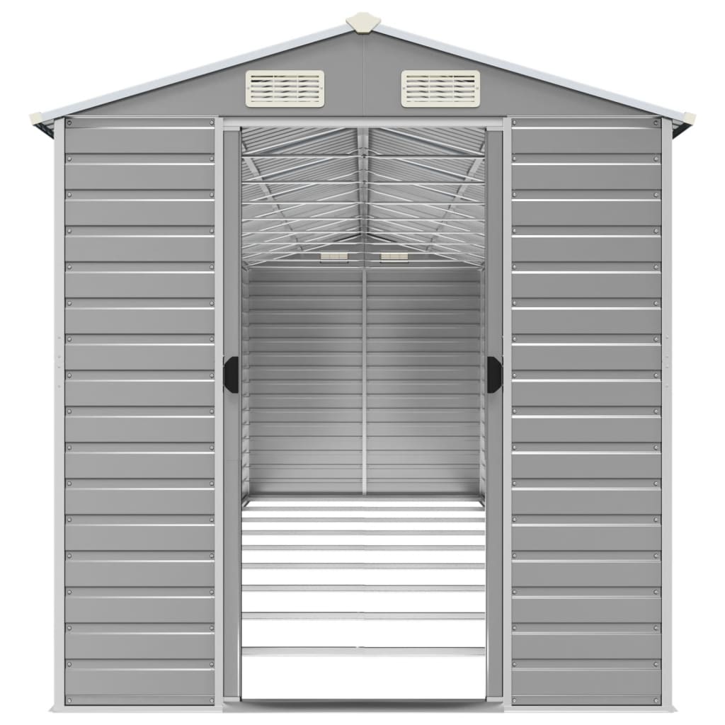 8720845894511_g_en_hd_3 vidaXL Garden Shed Light Grey 191x810x198 cm Galvanised Steel - Image 5