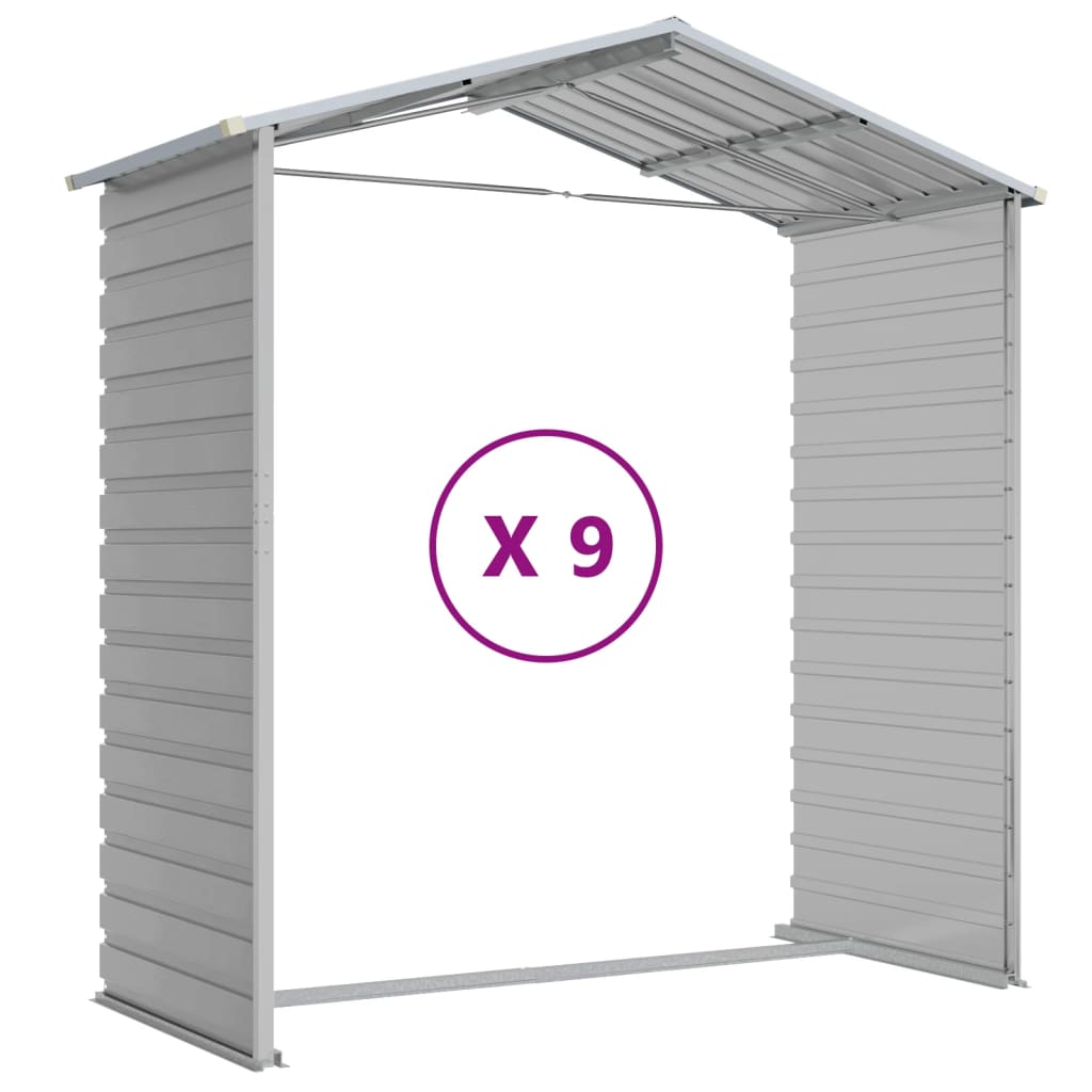 8720845894511_g_en_hd_7 vidaXL Garden Shed Light Grey 191x810x198 cm Galvanised Steel - Image 9