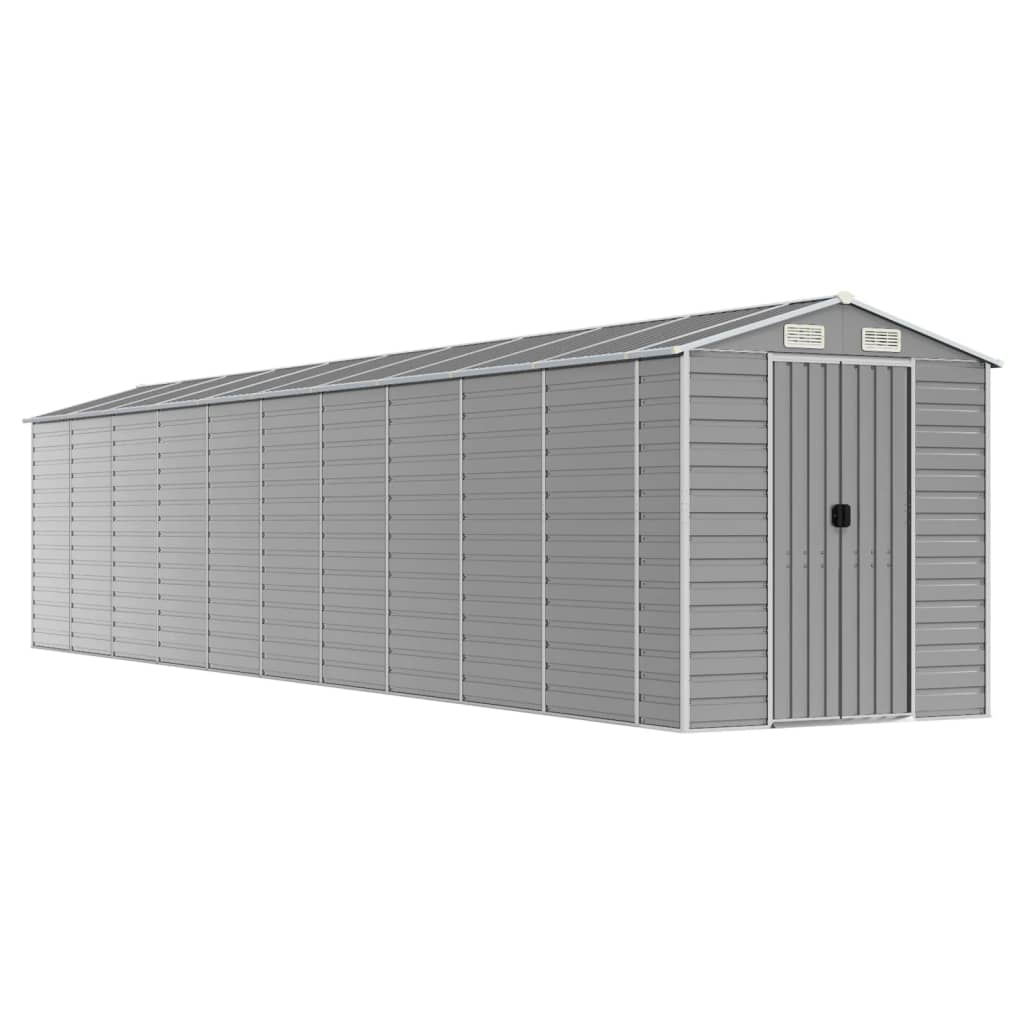 8720845894528_a_en_hd_1 vidaXL Garden Shed Light Grey 191x895x198 cm Galvanised Steel - Image 2