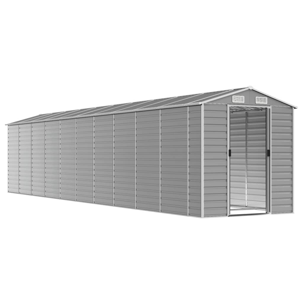 8720845894528_g_en_hd_1 vidaXL Garden Shed Light Grey 191x895x198 cm Galvanised Steel - Image 3
