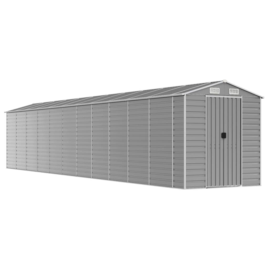 8720845894535_a_en_hd_1 vidaXL Garden Shed Light Grey 191x980x198 cm Galvanised Steel - Image 2