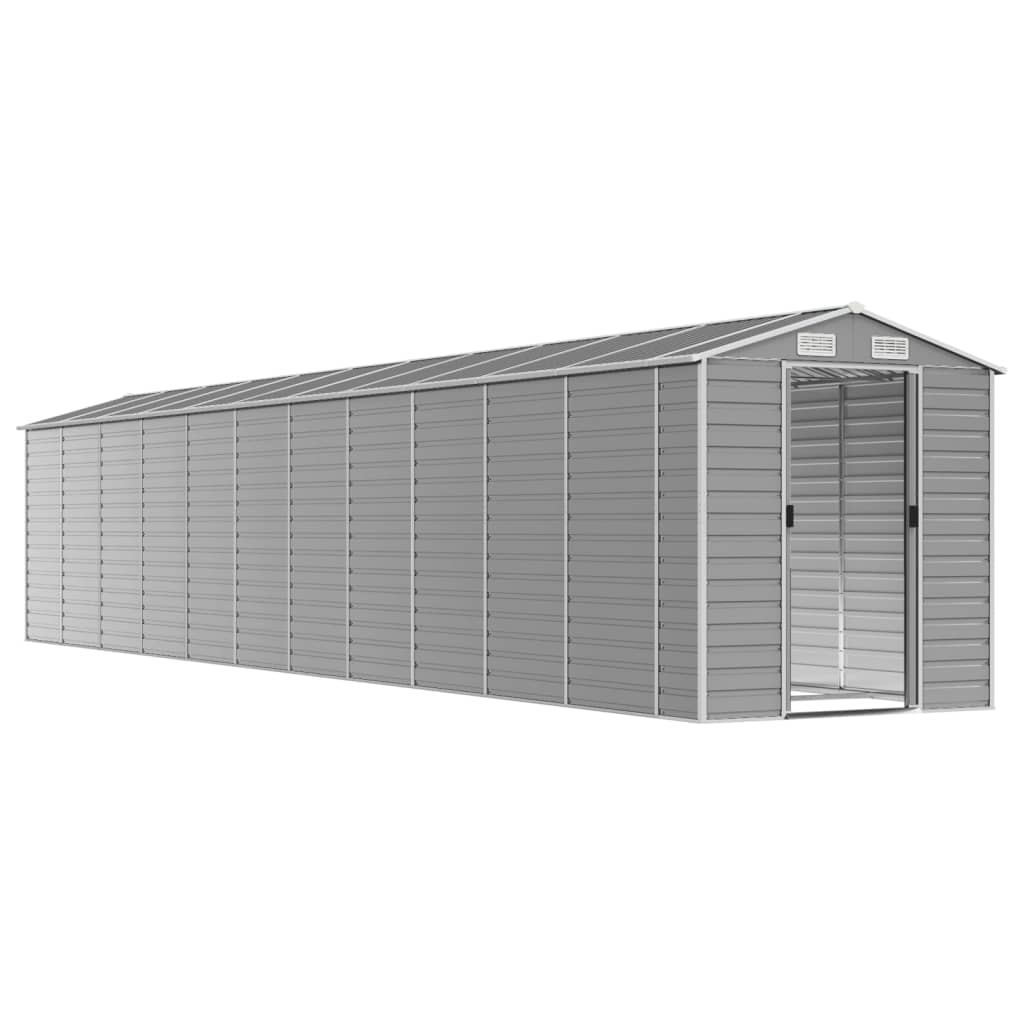 8720845894535_g_en_hd_1 vidaXL Garden Shed Light Grey 191x980x198 cm Galvanised Steel - Image 3