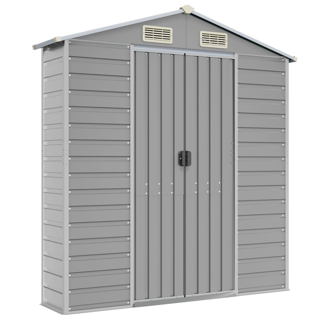 8720845894535_g_en_hd_6 vidaXL Garden Shed Light Grey 191x980x198 cm Galvanised Steel - Image 8